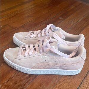 Puma Women's Pink Suede Sneakers